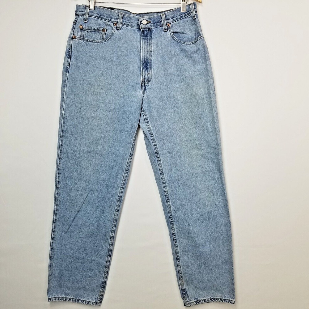 Levi's 550 Relaxed Straight Jeans Men 34x31 Blue Cotton Vintage 2001 Red Tab